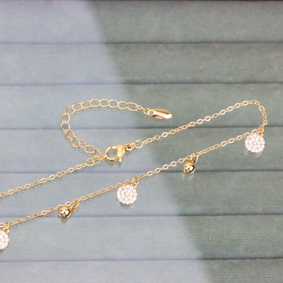 "Rose Gold Anklet with Sparkling Charm – XPAL1178 - Picture 10 of 12